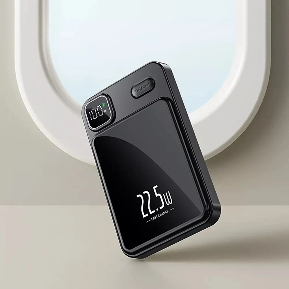 min Magnetic Wireless Charging Power Bank Manufacturer 5000mah 22.5w Outdoor Power Bank Wireless Charger Battery Pack Powerbank