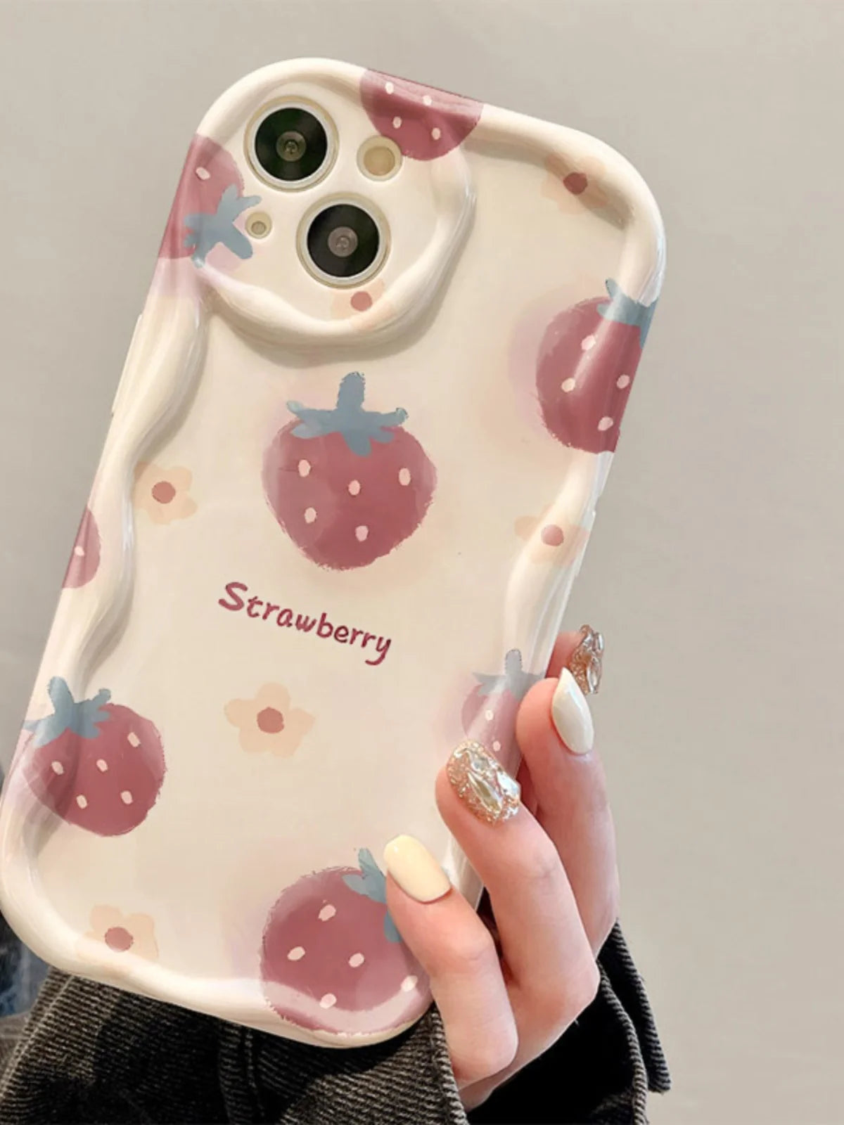 Strawberry Phone Case For iPhone  17PROMAX 17PRO 17 16PROMAX 16PRO 16 14 Pro Max 15 11 12 13 Mini Soft Silicone Cover