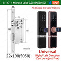 RAYKUBE Biometric Fingerprint Door Lock K7 Pro+ Black Smart Lock Tuya App Remote Unlocking Keyless Lock Electronic Door Lock