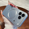 For Magsafe Lens Protection Matte Antiskid Phone Cases For iPhone 17 16 15 14 13 12 11 Pro Max 16e Plus Air Case Magnetic Cover